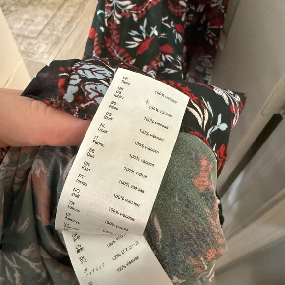 Maje Floral Viscose Maxi Dress – Size 1 - Picture 5 of 5